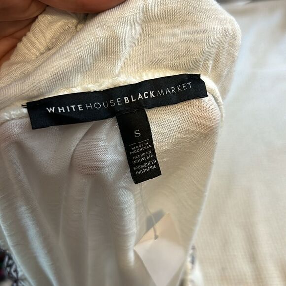 🆕 White House Black Market boho tassel top size S BIN E - Picture 6 of 9